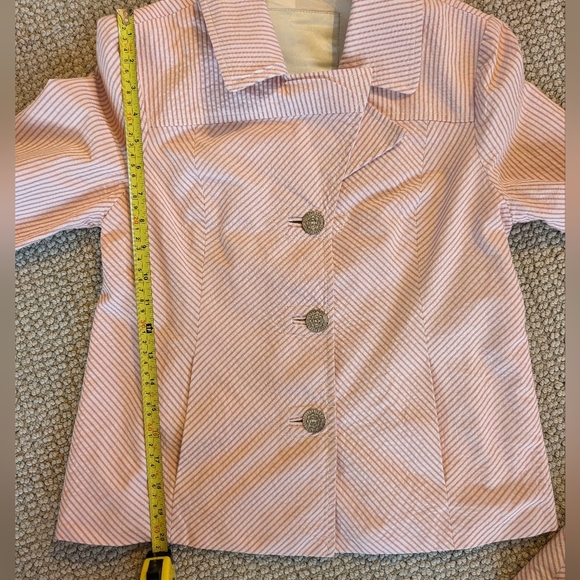 Vintage Beth Bowley Pink Striped Gingham Skirt Suit - Picture 9 of 10